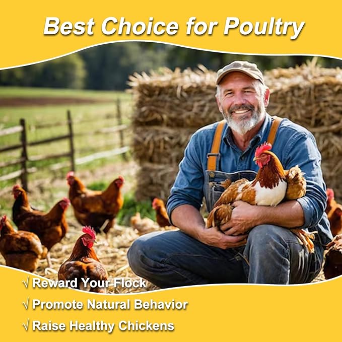 RANZ 2LBS Non-GMO Dried Mealworms for Chickens, High Protein Meal Worms, Premium Chicken Feed, Whole Large Mealworms for Blue Birds, Ducks, Fish