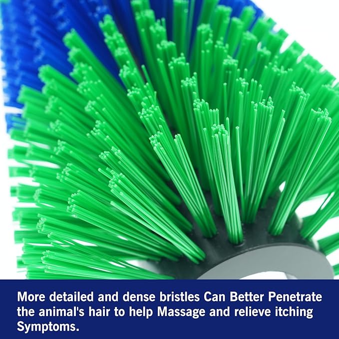 Livestock Scratching Brush Goat Scratcher Brush Full Massage Grooming Tool with 16 Screws for Cow,Cattle,Cow,Sheep, Horses,Pigs