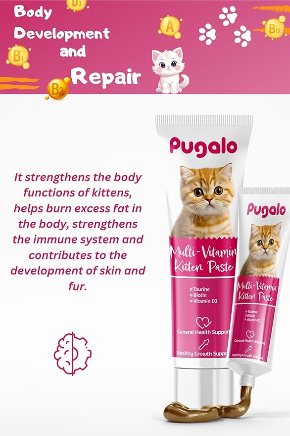 Cat Multi Vitamin, Multivitamin for Cats, Lickable Multivitamin 100ml 3,5oz (Kitten)