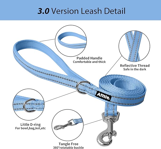 AIITLE Escape Proof Dog Harness - Step in Adjustable Dog Harness No Choke Over with Breathable Mesh and Quick-Release Buckle for Summer- Outdoor Walking, Camping, Training for Medium Dogs Blue XL