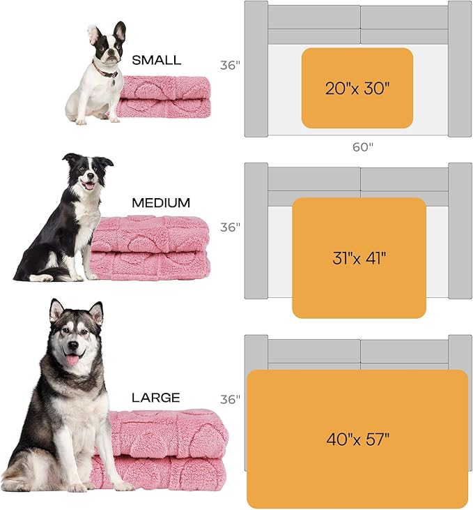 Luciphia 1 Pack 2 Small Dog Blanket Washable Pet Bed Cover Soft Fluffy Puppy Blanket with Premium Fleece 300GSM Cozy Calming Cat Blankets for Indoor Cats Pink 30x20 inch