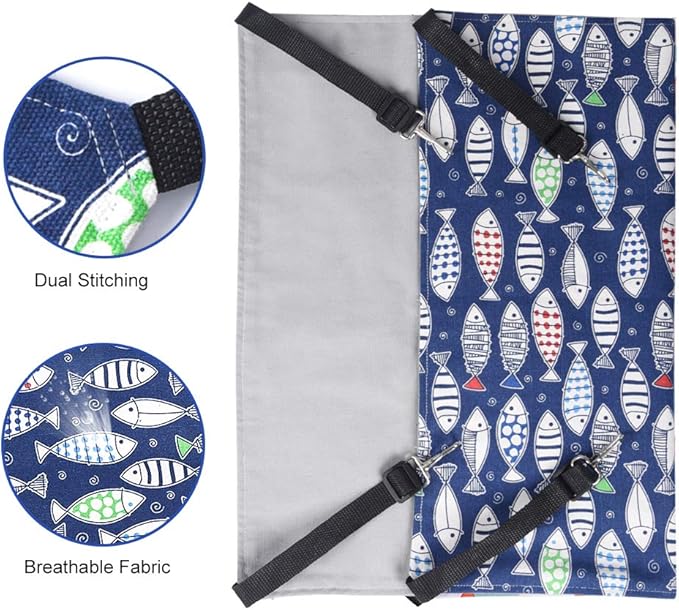 Cat Hammock Bed for Cage - 22x18 inch Adjustable Hanging Cat Bed Reversible hammocks for Indoor Cats, Soft Perch, Sleeping and Resting Sleepy Pad for Kitten Ferret Puppy or Small Pet