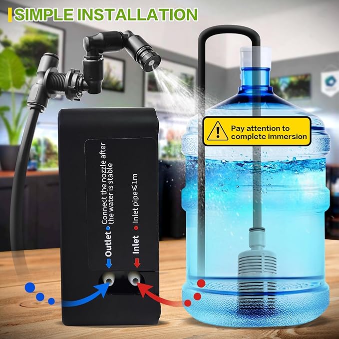 Reptile Smart Mister, Reptile Humidifiers Misting System Automatic with Timer, Terrariums Humidifier with 360°Adjustable Misting Nozzles, Spray Kit for Rainforest Plants Amphibian