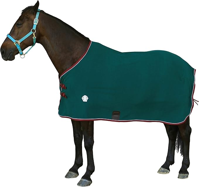 T TEKE Fleece Cooler with Double Side Anti-Pilling for Horse Cooling and Drying Workout/Bath, or as a Blanket Liner for Chilly Weather