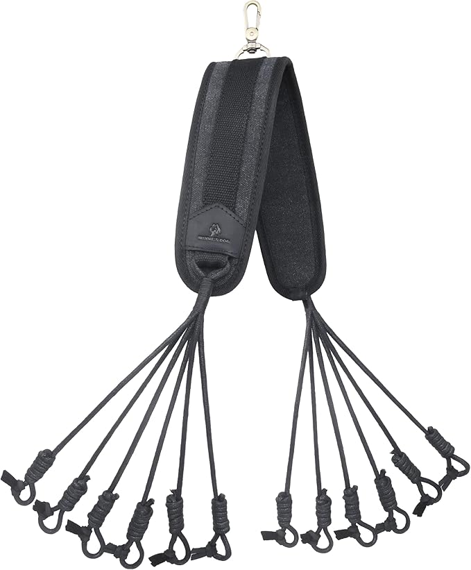 WAYNE'S DOG Canvas Bird Game Carrier, Waterfowl Dove Small Animal Game Carrier Hanger Tote Shooting Accessories (Black)