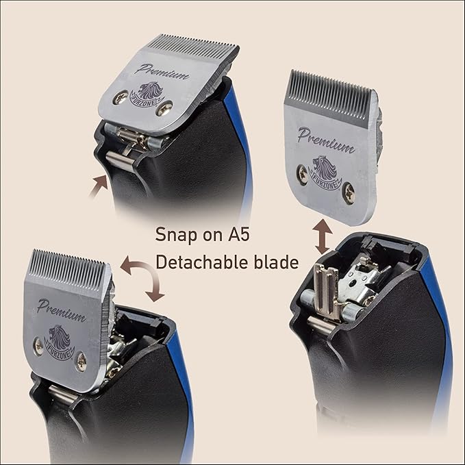 FURZONE Detachable Blade - Size 15 Blade 3/64", Made of Extra Durable Japanese Steel, Compatible with Most Andis, Oster, Wahl A5 Clippers