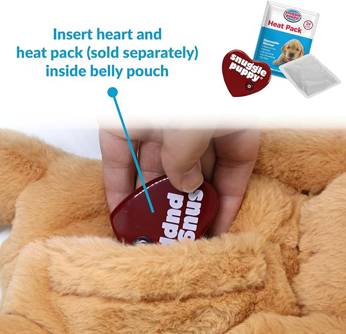 SmartPetLove Snuggle Puppy Original Dog Toy for Small Breeds - Heartbeat Puppy for Dogs - Pet Anxiety Relief and Calming Aid - Comfort Dog Toys for Behavioral Training. Heat Pack not Included