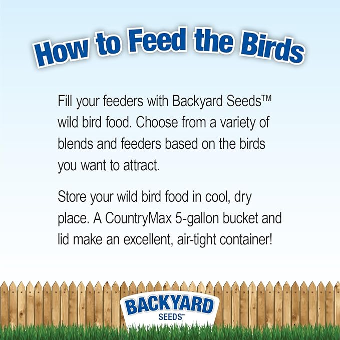 Backyard Seeds Finch Frenzy Wild Bird Seed Mix - for Small Songbirds - Attracts Goldfinches, House Finches, Purple Finches & More (20 Pounds)