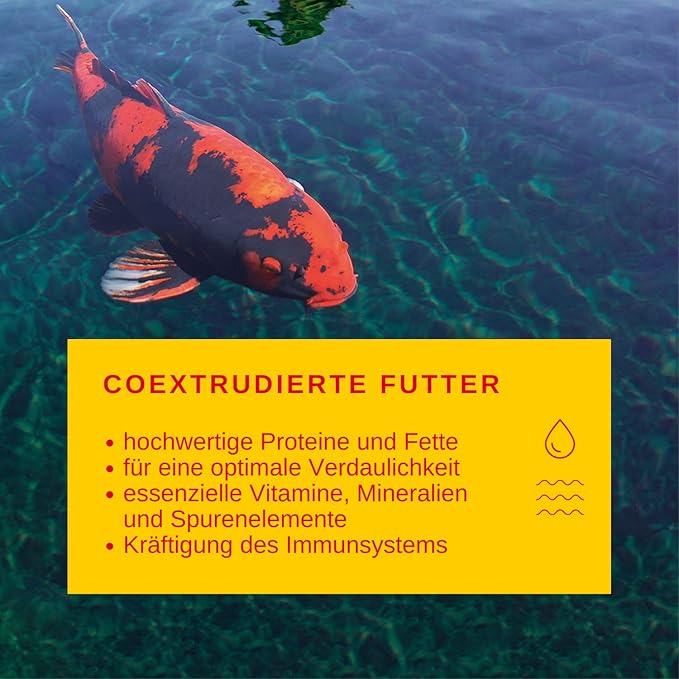 sera Koi Professional Summer 15.43lb | Energizing for Warm Seasons | Optimal Growth & Strong Immune System | Rich in Vitamins, Minerals, Proteins | for Water Temperatures Above 63°F