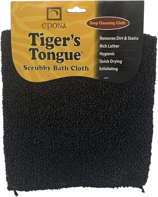 Epona Products, Tiger Tongue and April Power Shower Sponge, Scrubby Bath Cloth, Horse Face Sponge Grooming Tools (Scrubby Bath Cloth)