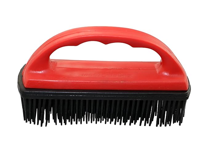 Grewal Equestrian Super Groom Saddle Pad Cleaning Brush (Red)