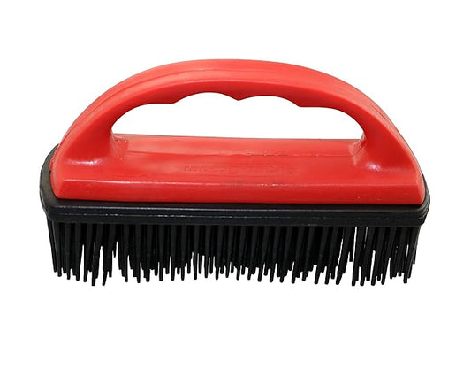 Grewal Equestrian Super Groom Saddle Pad Cleaning Brush (Red)