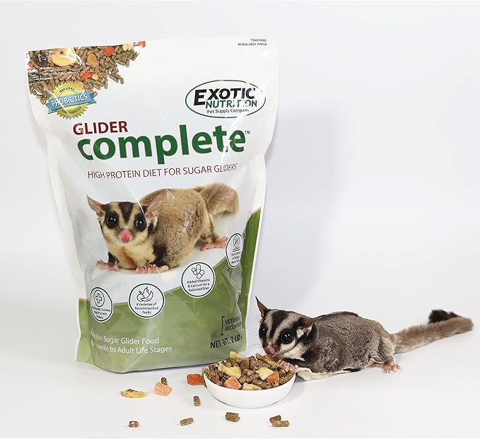 Sugar Glider Complete Food Starter Package - Nutritionally Complete Pellet Diet & High Protein Supplemental Food for Sugar Gliders… (2 Piece Set)