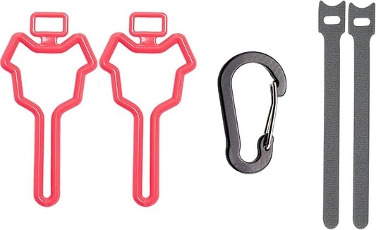 Dog Poop Bag Holder, Waste Bag Holder, Dog Poop Bag Carrier, Hand Free Holder (2 pack, Red)