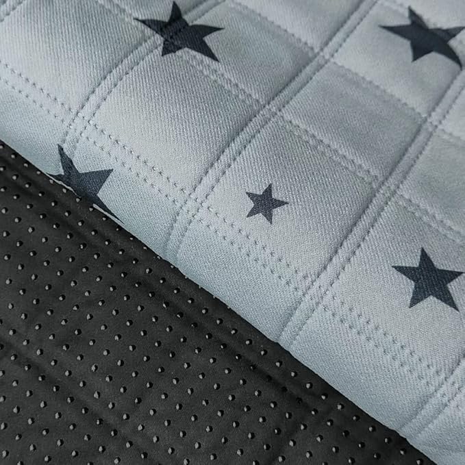 RIOUSSI Washable Pee Pads for Dogs, Reusable, Absorbent, Leakproof, Non Slip Pet Puppy Pads for Potty Training. Gray Stars, 72x72 Inch(1pack)