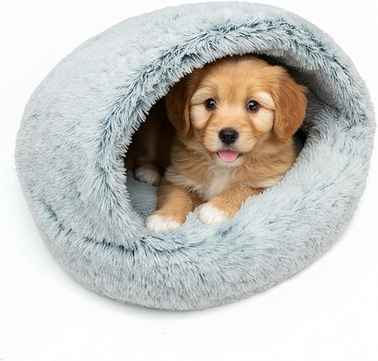 CATISM Large Cat Beds for Indoor Cats Dogs - Cat Bed Calming Nest, Self Warming Cave, Cozy Pod for Indoor Cats or Small Dogs, Removable Washable Cove with Non-Slip Bottom for Large Cats or Dogs