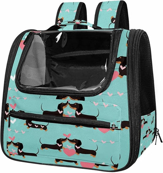 Love Dog Cat Backpack Carrier, Large Pet Backpack for Medium Small Dog Cat Puppy Kitty Bunny