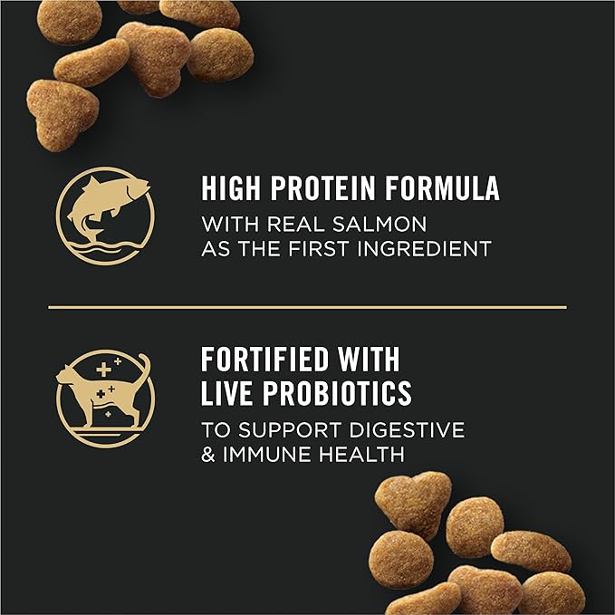 Purina Pro Plan Hairball Management, Indoor Cat Food, Salmon and Rice Formula - 7 lb. Bag
