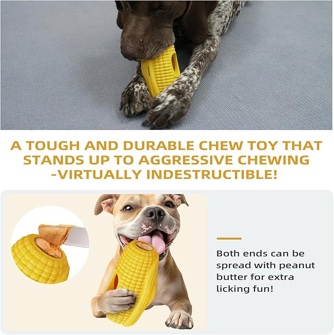 Stuffed Frozen Dog Treat Toy, Interactive Dog Puzzle Toy, Indestructible Dog Toy for Aggressive chewers, Keeps Them Busy - Provides Mental Enrichment - Easy to Clean
