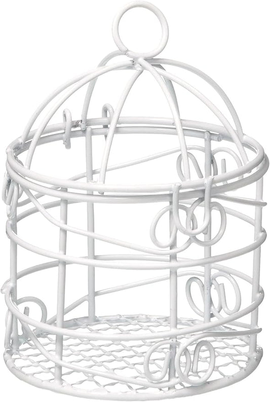Homeford Mini Metal Wire Bird Cages, 2-3/4-inch, 12-Count - White