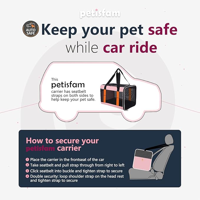 Easy Top Load Large Cat Carrier for Large and Medium Cats, Small Dogs. Easy to get cat in, Carry, Storage, Clean and Escape Proof, Pink