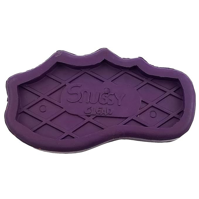 Grewal Equestrian Snuggy Clean Large Teeth Rubber Groomer Curry (Purple)