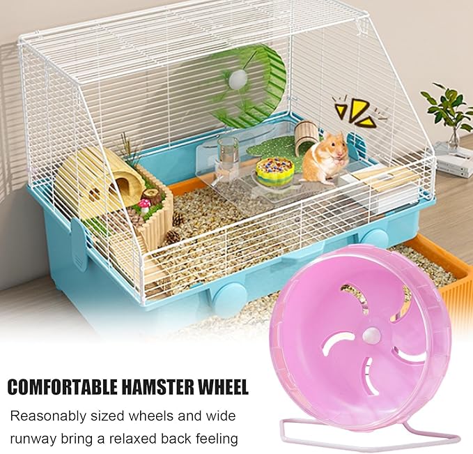 Doefo Silent Hamster Wheel 6 Inch - Quiet Hamster Wheel Dwarf Hamster Toys | Hamster Exercise Wheels Small Animal Toys, Exercise Wheel for Hamsters, Gerbils, Mice, Hedgehog