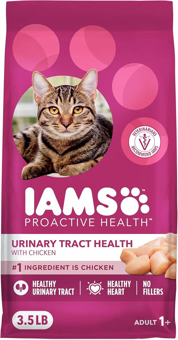 IAMS Proactive Health Adult Urinary Tract Healthy Dry Cat Food with Chicken, 3.5 lb. Bag