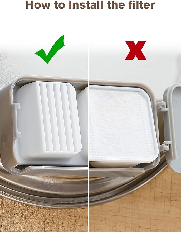 6 Packs Replacement Filters for Cat Water Fountain, Filters & Sponges with Activated Carbon, Ion Exchange Resin, Compatible with Automatic Water Fountain