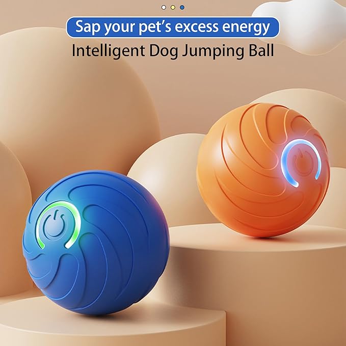 Interactive Cat Toys for Indoor Cats Automatic Moving Rolling Ball cat Toy Balls Moving cat Toys for Indoor Cats and Dog Balls (Spiral)