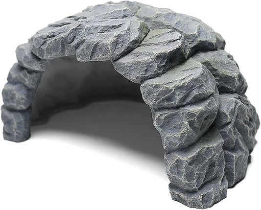 Resin Reptile Hideout Cave,Natural Habitat Decor for Bearded Dragon, Leopard Gecko, Lizards & Turtles,Terrarium Tank Accessories