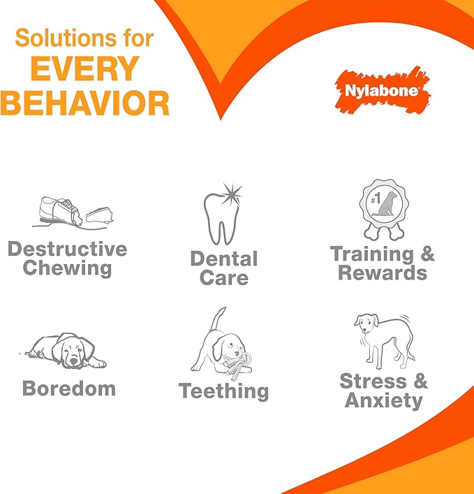 Nylabone Original Bone Power Chew Toy for Dogs, Durable & Tough Dog Toys for Aggressive Chewers, Peanut Butter Flavor, Small - Up to 25 lbs - Up to 25 Ibs, 1 Count