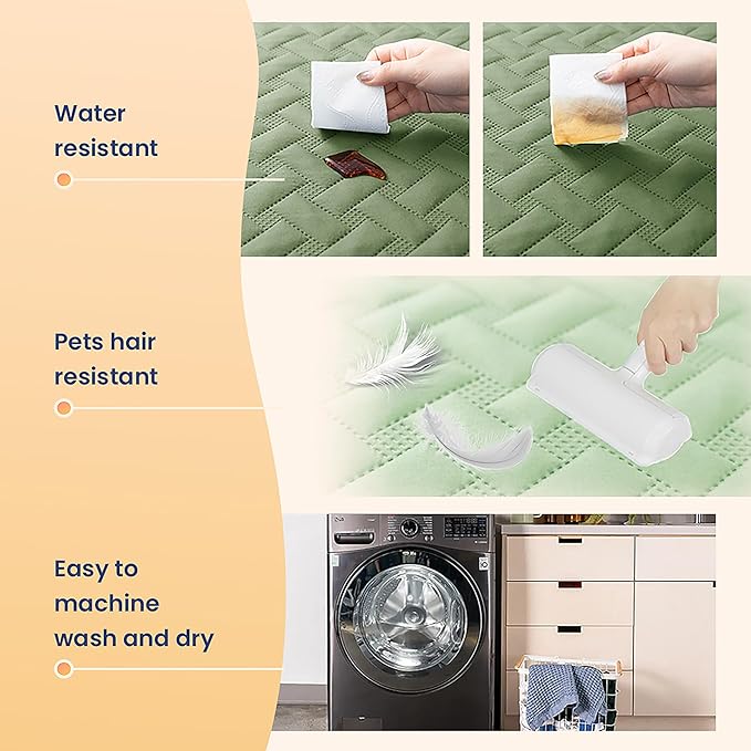 gogobunny 100% Double Sided Waterproof Dog Blanket Soft Pet Bed Cover Reversible Protect Furniture Couch Sofa Car for Puppy Cat Kids (Dark Green/Light Green, 30x70 Inch (Pack of 1))
