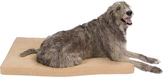 Pet Support Systems Orthopedic Dog Bed - Gel Memory Foam Pet Bed, Luxury Washable Dog Bed for Sleeping and Support (Removable Cover, Medium Tan Dog Bed)