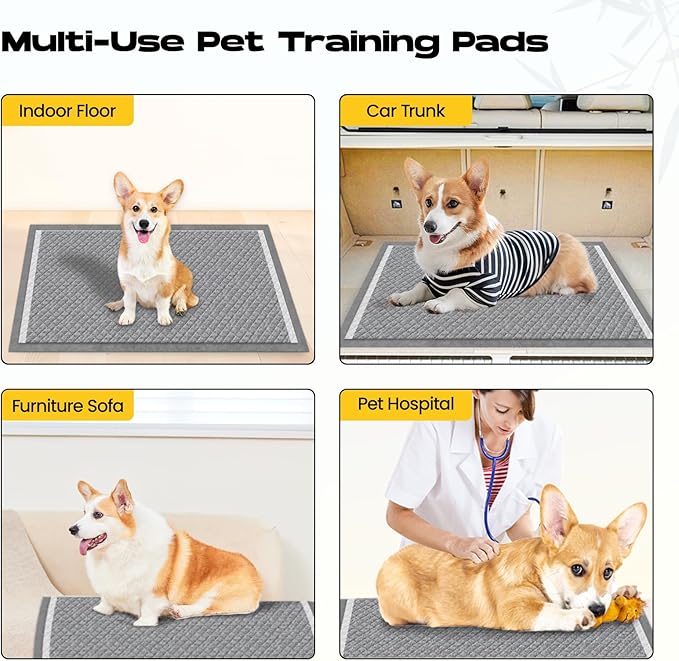 Dog Pee Pads for Dogs XXL 30"x36" Charcoal Puppy Pads 15 Counts Extra Large Disposable Activated Carbon Super Absorbent Full Edge-Wrapping Pee Pads Odor-Control Training Pads（Simplified Version）