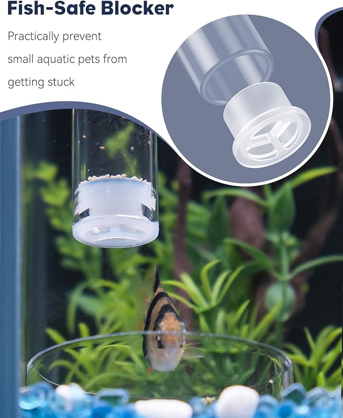 Pawfly 12 Inch Aquarium Shrimp Feeder Set, Clear Glass Tube with Dish & 2 Suction Cups, Feeding Supplies for Fish and Shrimp Tanks
