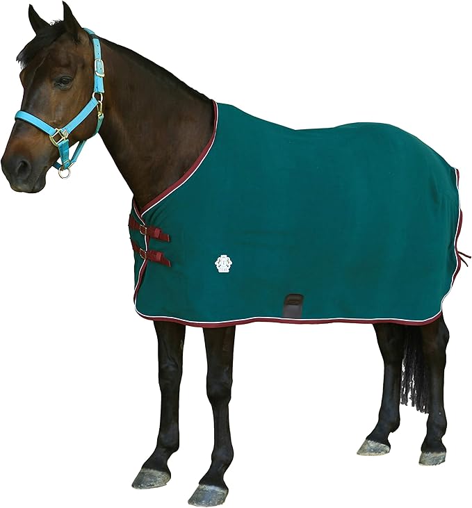 T TEKE Fleece Cooler with Double Side Anti-Pilling for Horse Cooling and Drying Workout/Bath, or as a Blanket Liner for Chilly Weather