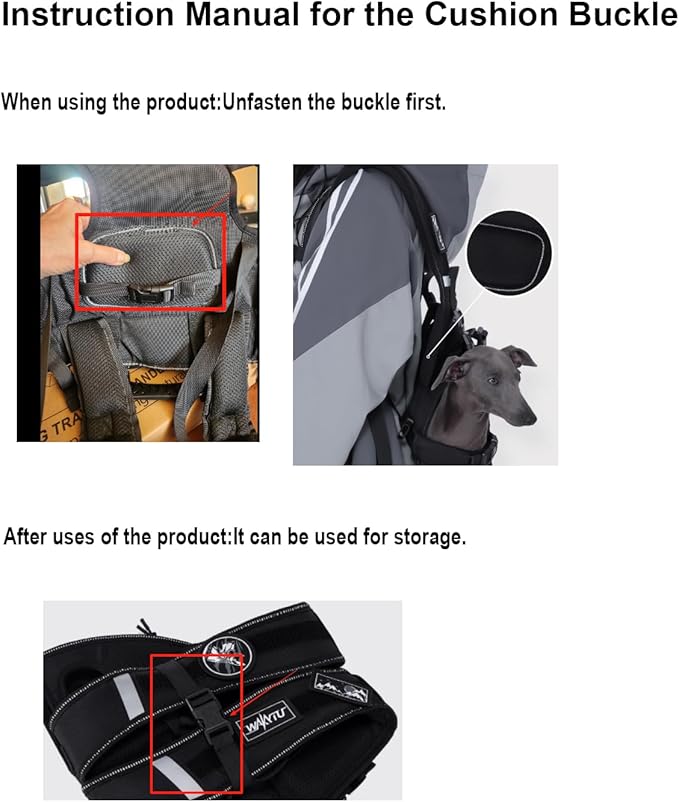 Dog Backpack Carrier for Small Dogs,Dog Lift Harness,Adjustable Padded Breathable Straps for Dogs, Disabled, Joint Injuries, Arthritis,L(18.5-29.5LBS)