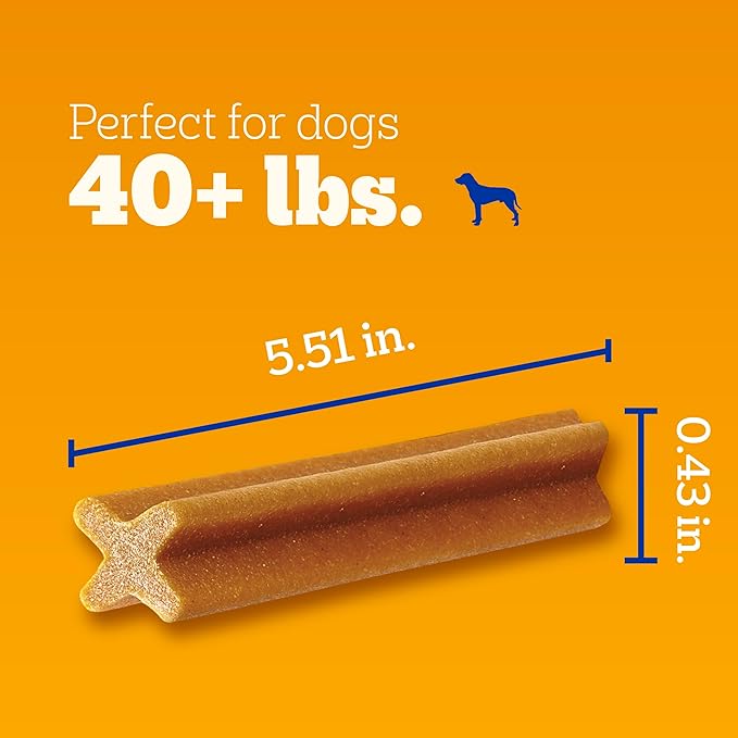 Pedigree Dentastix Large Breed Dog Treats, Original Flavor, 1.66 lb. Bag (32 Treats)