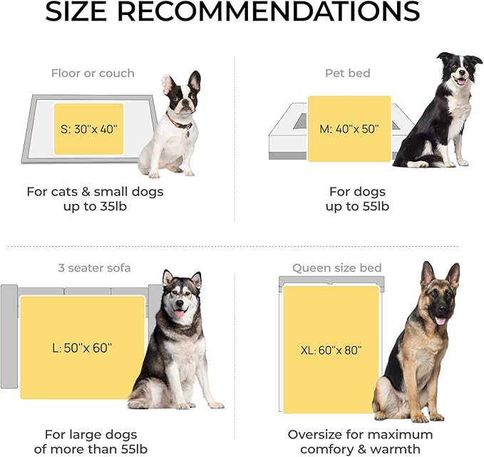Luciphia Large Waterproof Dog Blanket Pet Washable Liquid Proof Furniture Protector Small Shaggy Plush Calming Long Faux Fur Bed Cover for Couch Cat Blankets for Kitten Doggy, Mist Grey, 30" x 40"