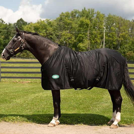 Country Pride Solid Color Cotton Poly Summer Stable Sheet (74, Black)