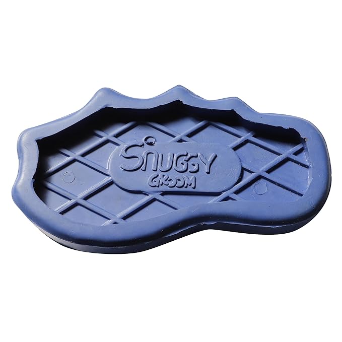 Grewal Equestrian Snuggy Groomer Soft Teeth Rubber Groomer Curry (Royal Blue)