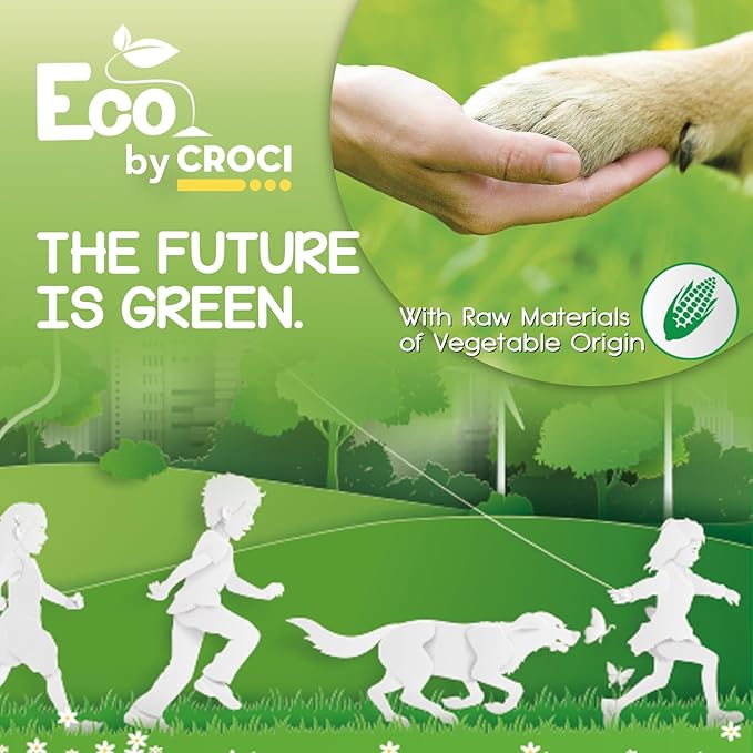 CROCI Puppy Pads 22x22in ECO Green Dog Pee Pads , Plant-Based Dogs Pads Absorbs Up to 4 Cups of Liquid, 5-Layer Leak-Proof & Quick Drying Pee Pads for Dogs, Disposable (50 Counts)
