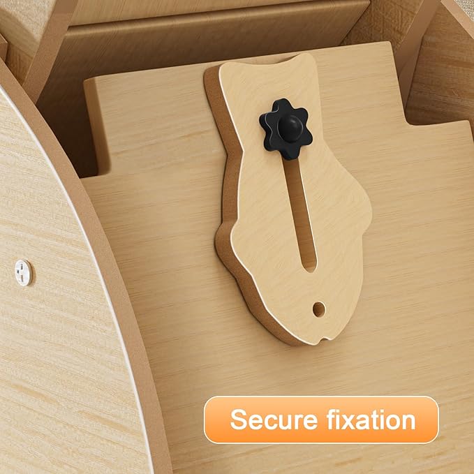 Cat Wheel, 46 Inch Cat Exercise Wheel for Indoor Cats, Silent Wooden Cats Treadmill with Stable Base and Anti-Scratch Liner