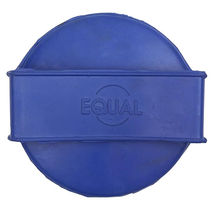Grewal Equestrian Round Curry Comb with Handle (Royal Blue)