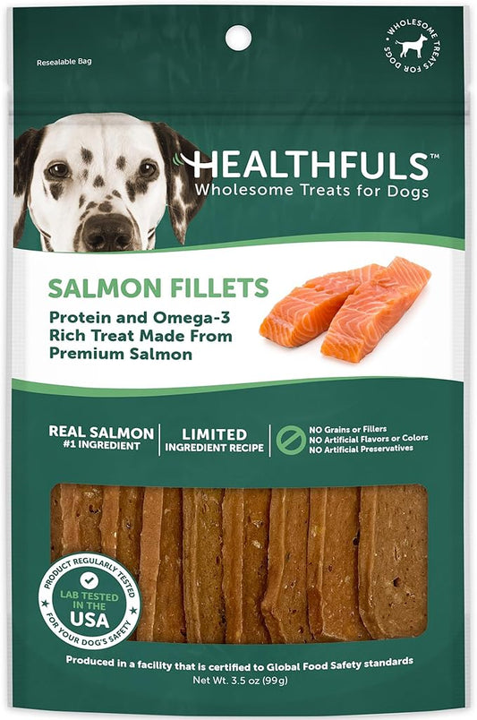 Healthfuls Salmon Fillet Dog Treats, 3.5oz