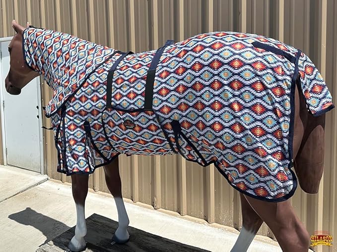 HILASON Horse Fly Sheet - Summer Spring UV Protection Mesh Bug Mosquito FlySheet for Horses | Fly-Sheet