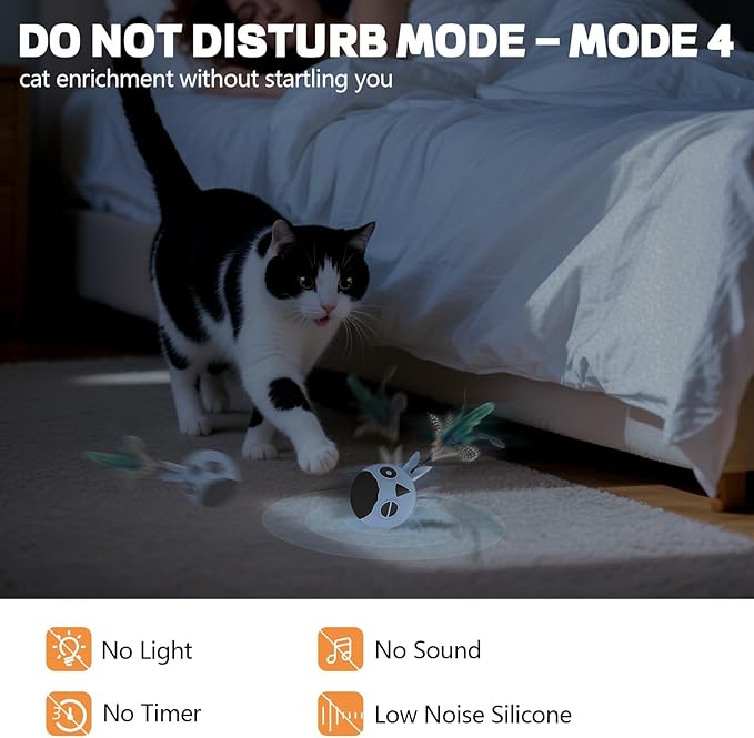 Cat Toys, Interactive Cat Toys for Indoor Cats, USB Rechargeable Electronic Smart Exercise Kitten Toy, Motion Chirping Activated Moving Ball (Blue)