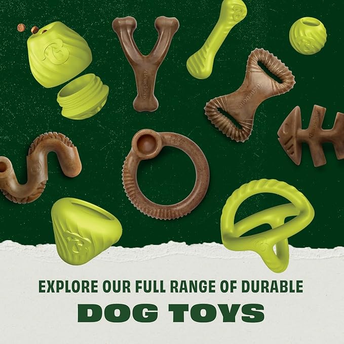Benebone Natural Rubber Dog Bone Chew Toy, Natural Rubber