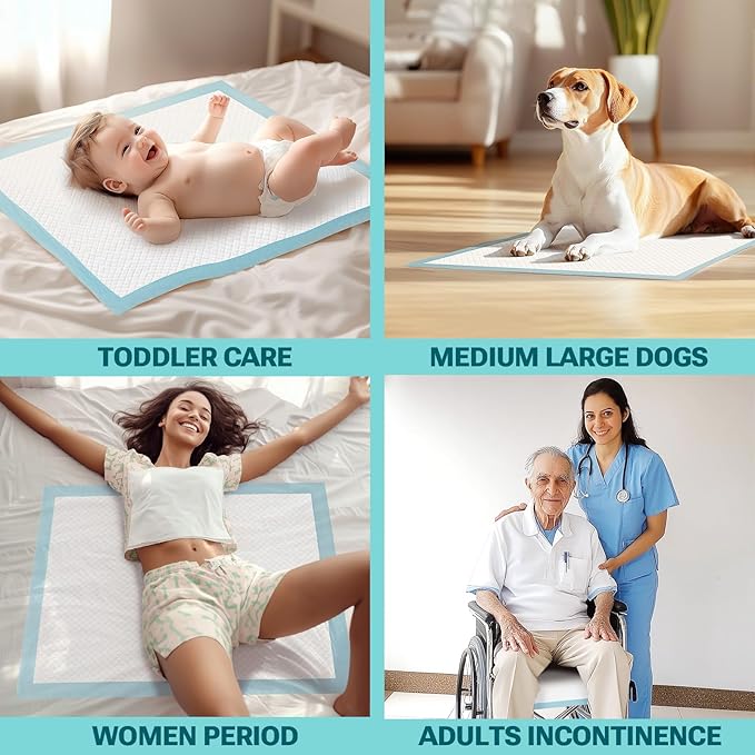 Disposable Bed Pads for Adult 36" x 36", Chucks Pads Underpads Bed Liner for Incontinence, Extra Large Puppy Pads / Dog Pee Pads / Wee Wee Pads for Training, XL, 45 Count